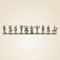 Dasavatharam Brass Set – 10 Avatars of Vishnu, Handcrafted Miniature Statues 2.5″