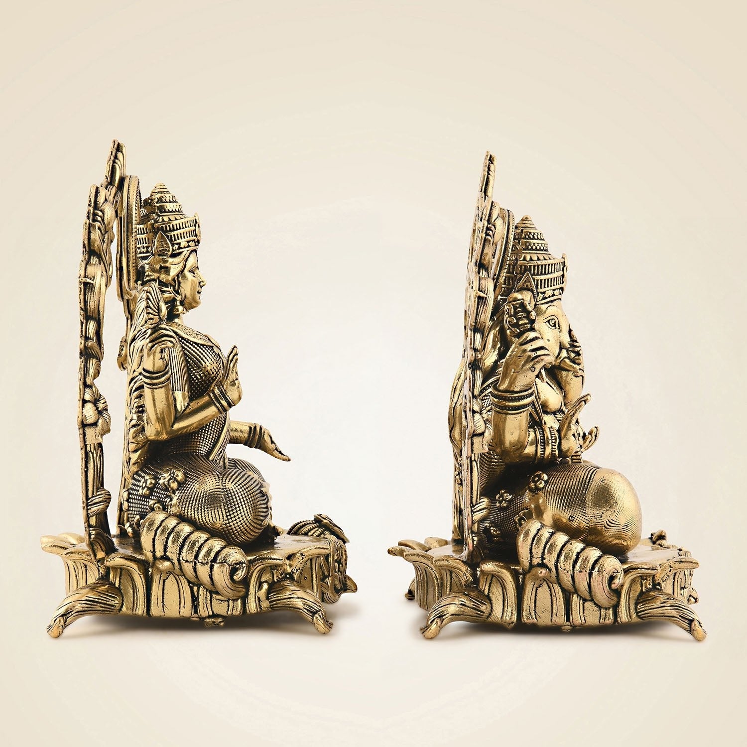Brass Ganesh Laxmi Idol