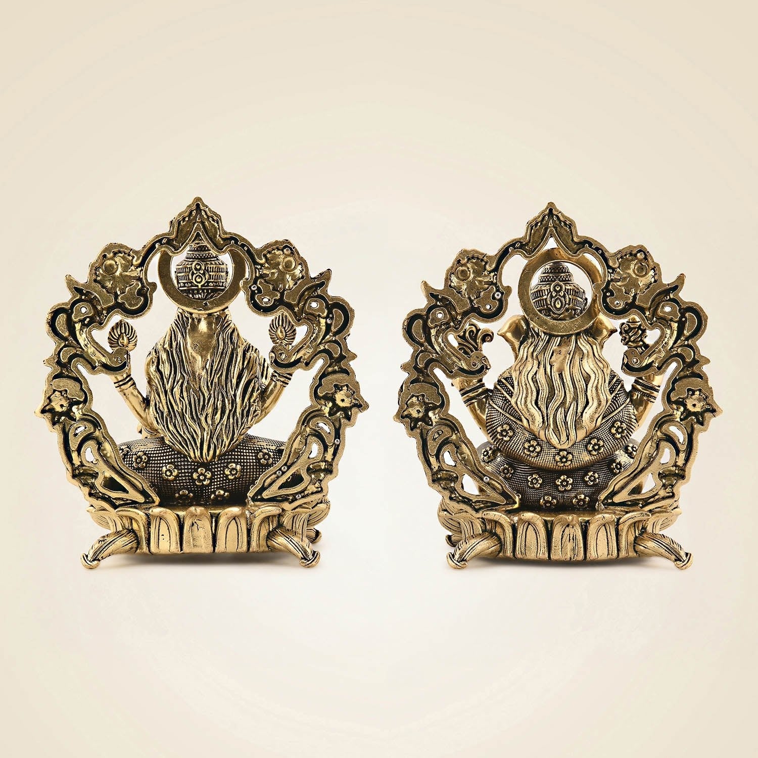 Brass Ganesh Laxmi Idol