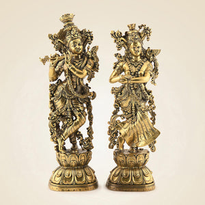 Brass Radha Krishna Idol