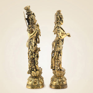 Brass Radha Krishna Idol