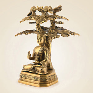 Brass Buddha With Tree