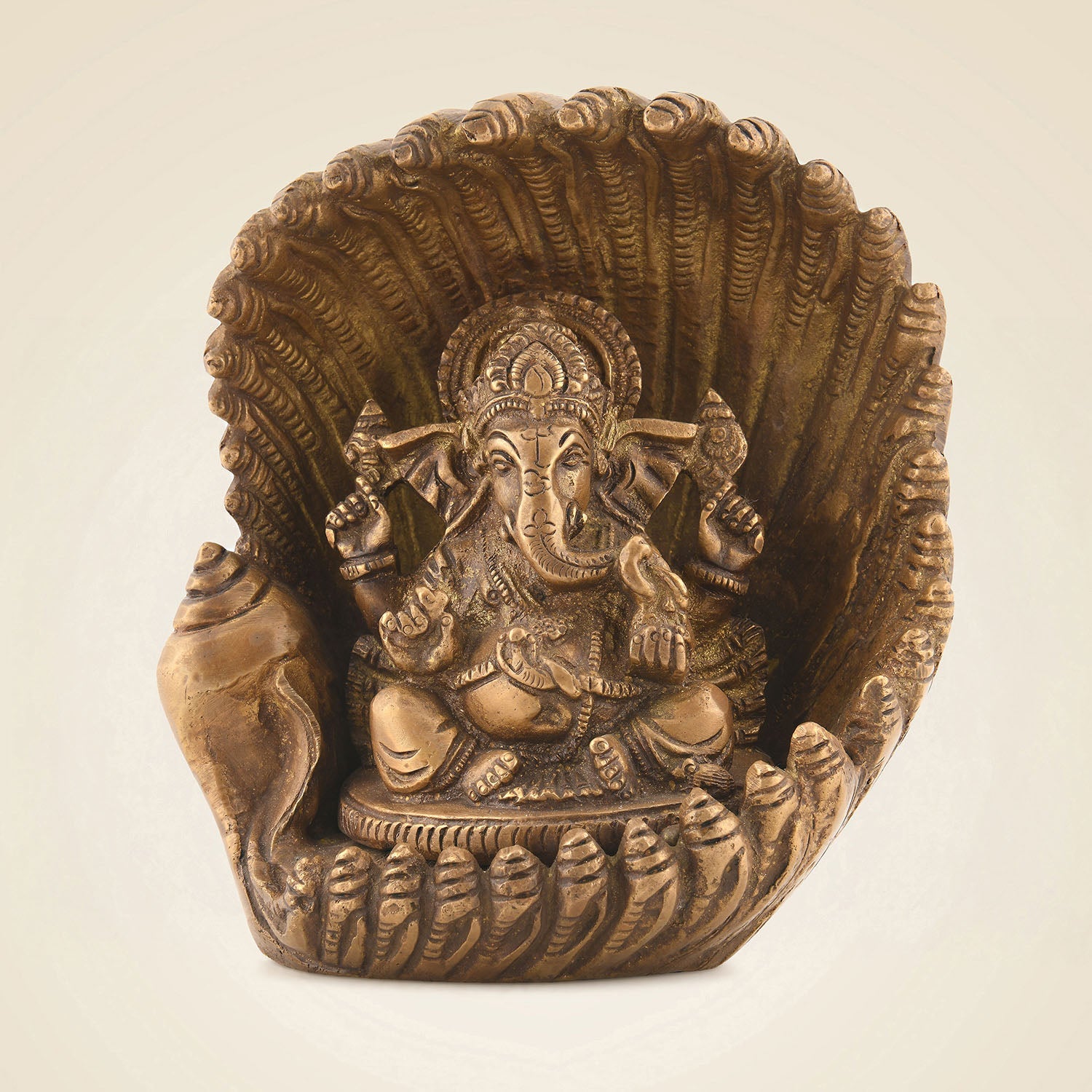 Brass Ganesha In Shankh