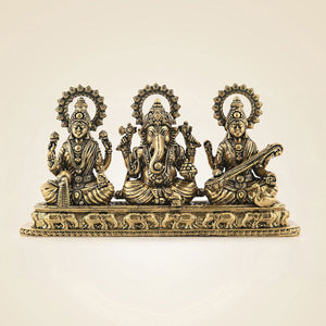 Brass Laxmi Ganesh Saraswati
