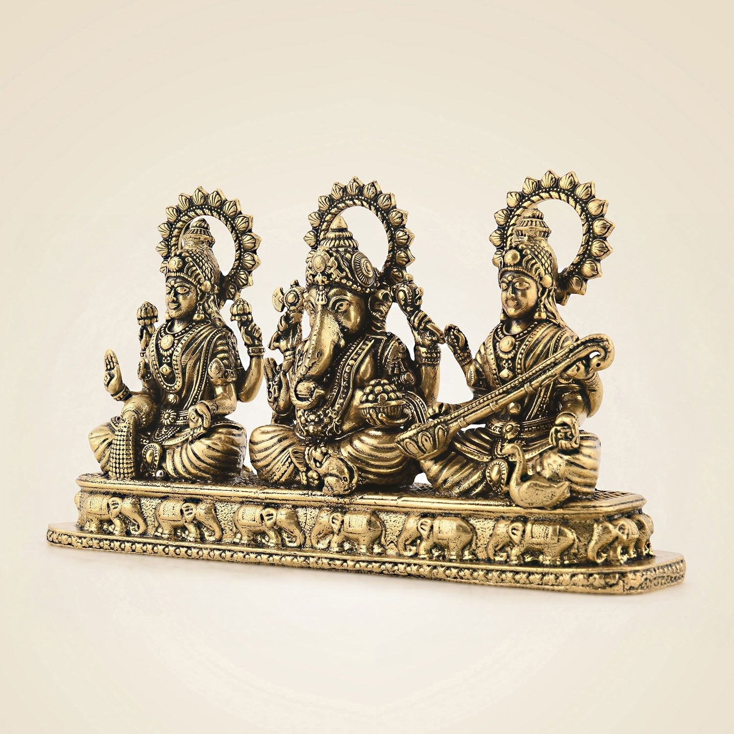 Brass Laxmi Ganesh Saraswati
