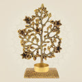 9.5" Pure Brass Tree of Life with Diya – Handcrafted Spiritual Decor