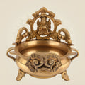 7" Brass Urli Bowl with Mata Design – Decorative Urli for Home & Festivals
