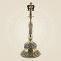 Pure Brass Pooja Bell with Garud – 4.25" Light Handcrafted Bell for Temple & Rituals