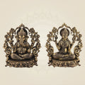 Laxmi Ganesh with Darbar 3.75" Brass Idol – Superfine Lightweight Artisan Craft