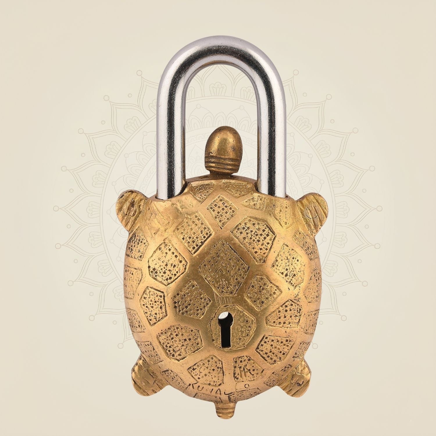 Bring a vintage-style handcrafted lock by getting your hands on Turtle Shape Brass Lock – 2.75"