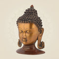 Pure Brass Buddha Wall Hanging Sculpture – 8" Handcrafted Spiritual Decor