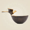 Brass Bird Bowl – 3.5" Handcrafted Decorative Pure Brass Accent for Home & Gifts