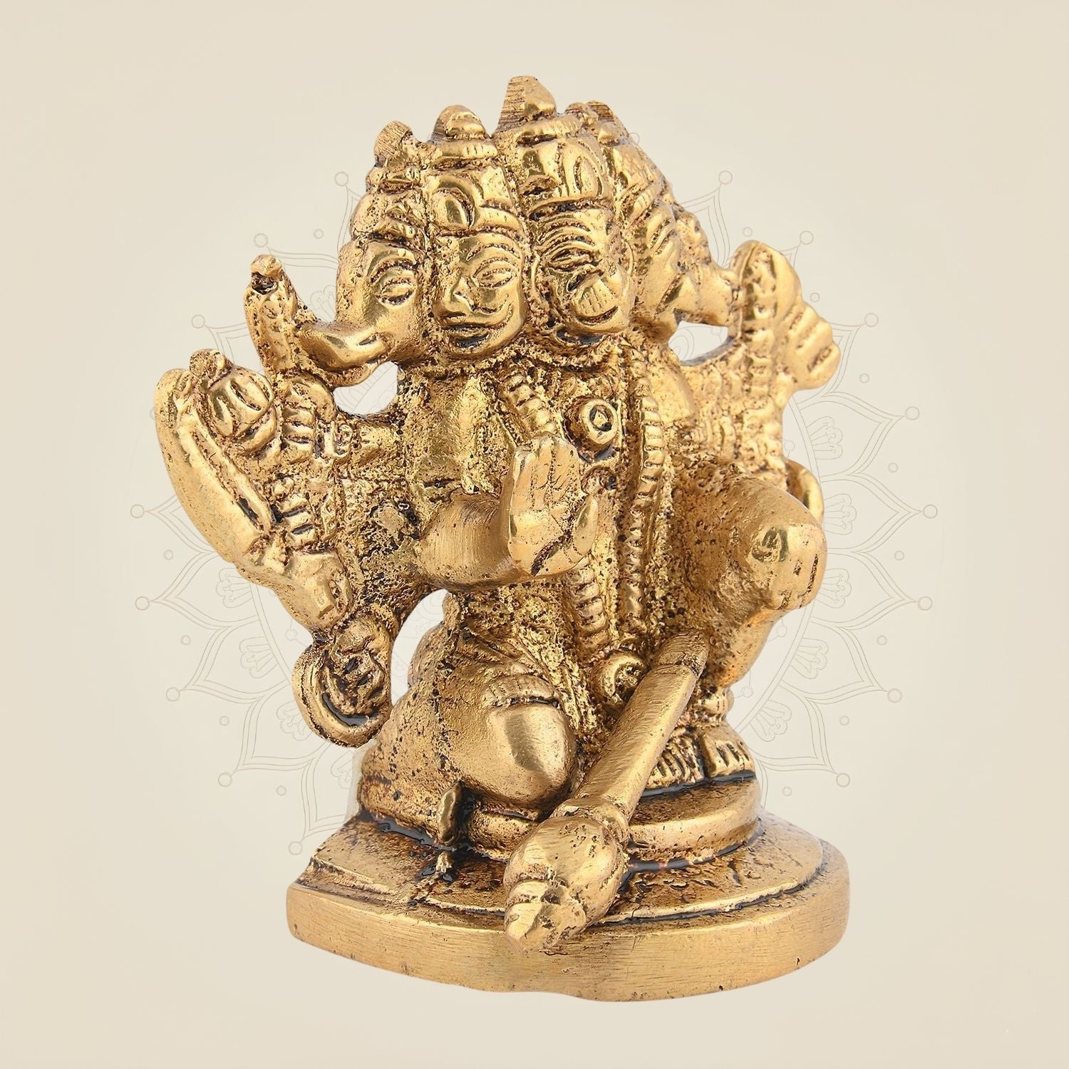 2.75" Panchmukhi Hanuman Brass Idol – Small Handcrafted Statue