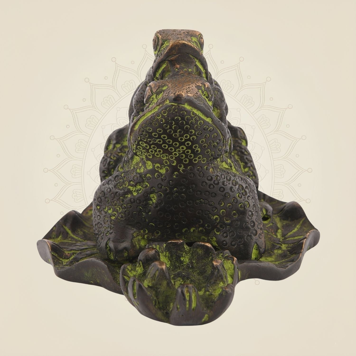 Brass Frog Buddy Pair 3" – Handcrafted Decor Symbolizing Joy & Harmony