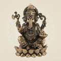 Chaturbhuj Ganesha Brass Idol – 3" Handcrafted Artisan for Home Decor