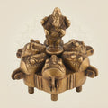 Pure Brass Kumkum Box 3.5" – Handcrafted Pooja Sindoor Holder for Temple Decor