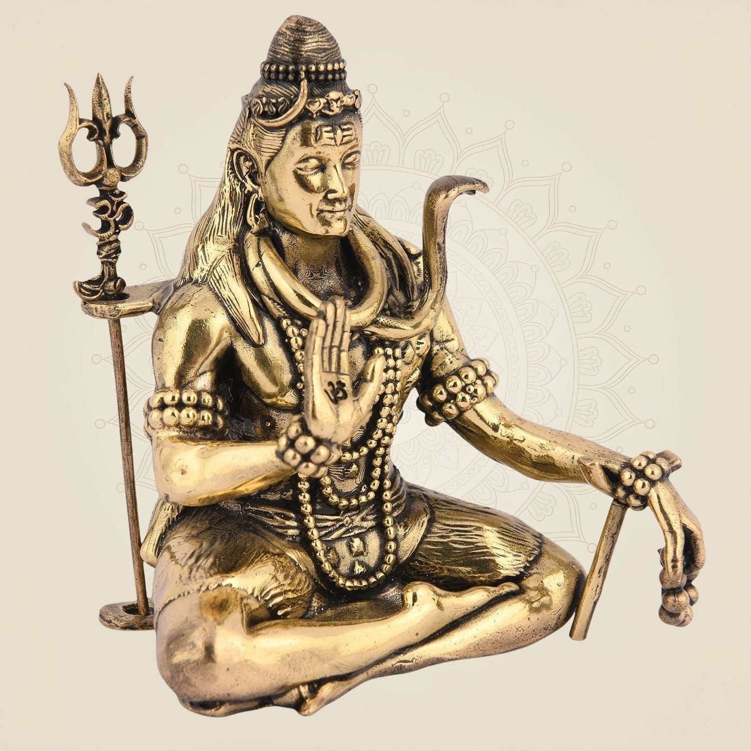 Lord Shiva Idol Blessing Pose – 2.75" Pure Brass Lightweight Divine Statue