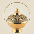 5" Brass Dhoop Dani – Handcrafted Pooja Incense Dhooni Diya for Home & Temple