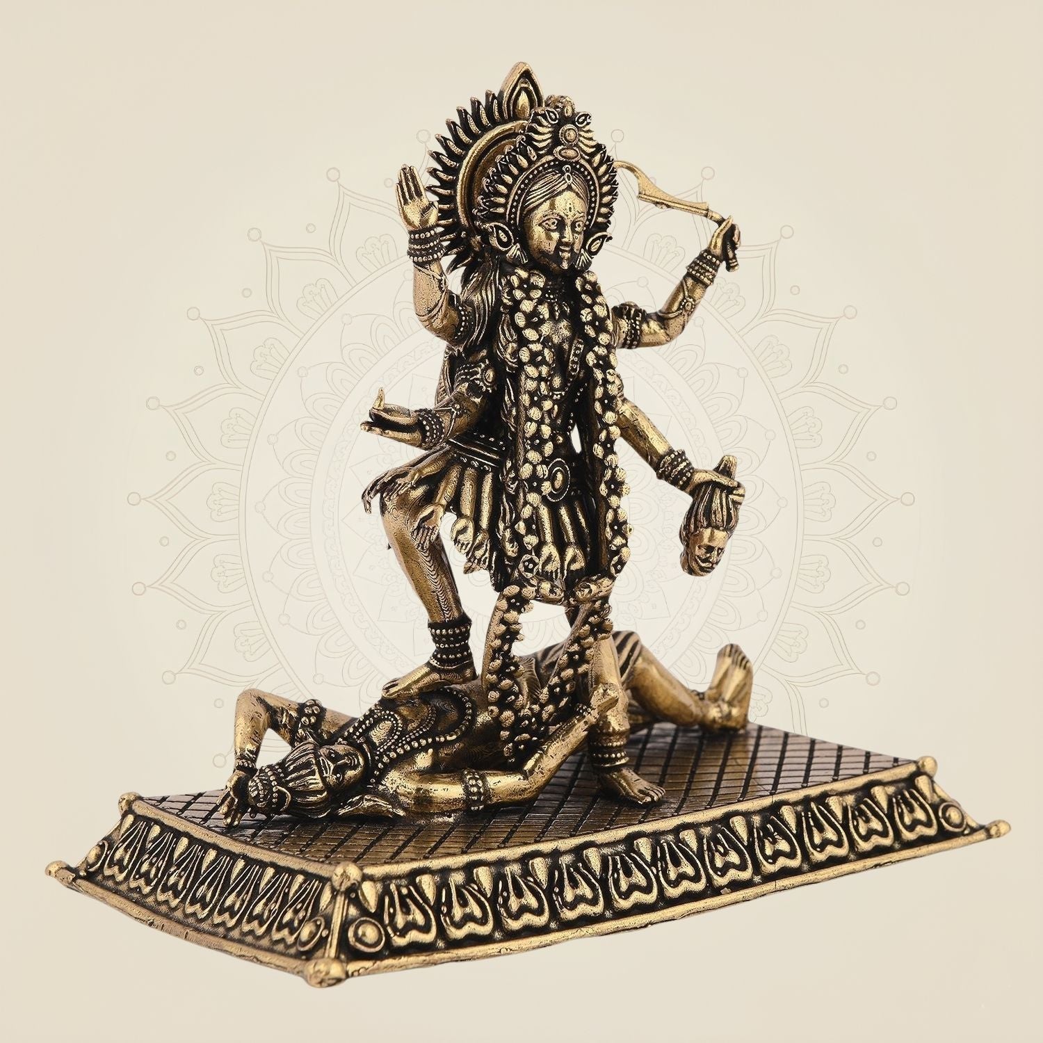 Maa Kaali Pure Brass Artisan - Superfine Lightweight 4.25"