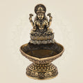 Pure Brass Laxmi Diya 3.5" Inch – Handcrafted Lightweight Spiritual Oil Lamp for Temple
