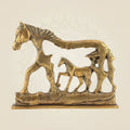 Modern Horse Brass Showpiece 11.5"– Handcrafted Home Decor Idol for Style & Vastu