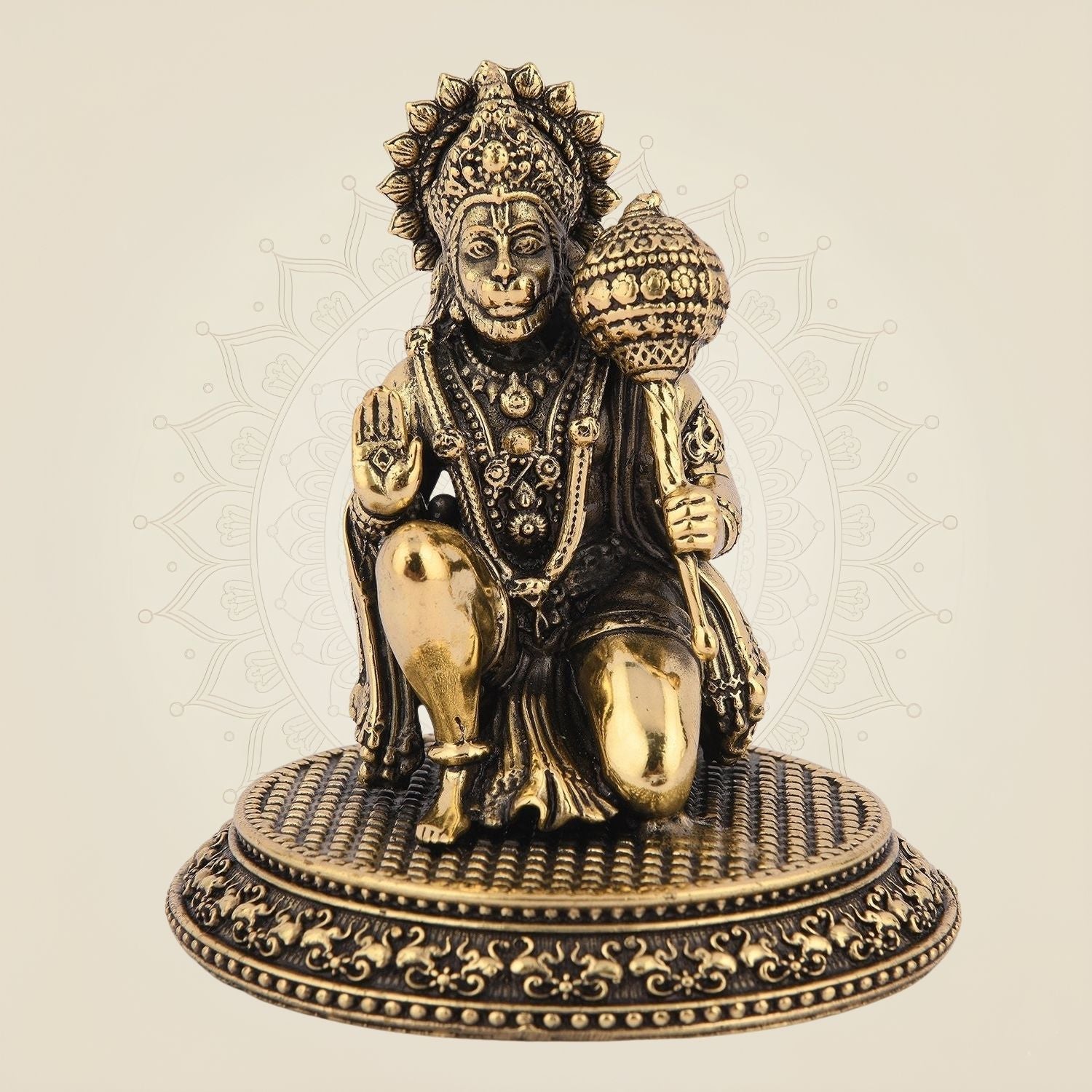 Pure Brass Hanuman Ji Idol – 3.5 Inch Handcrafted For Vastu