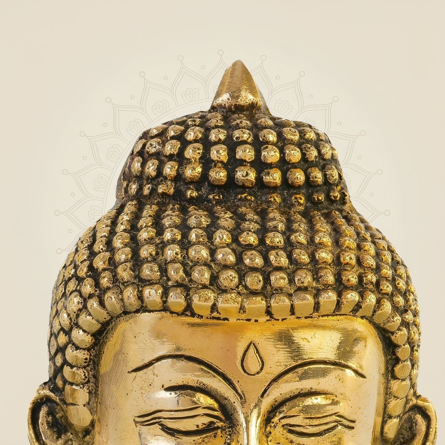 Buddha Wall Hanging – 5" Pure Brass Symbol of Wisdom & Peace