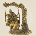 Radha Krishna on Swing Brass Idol – 8.5" Eternal Love Symbol in Classic Artistic