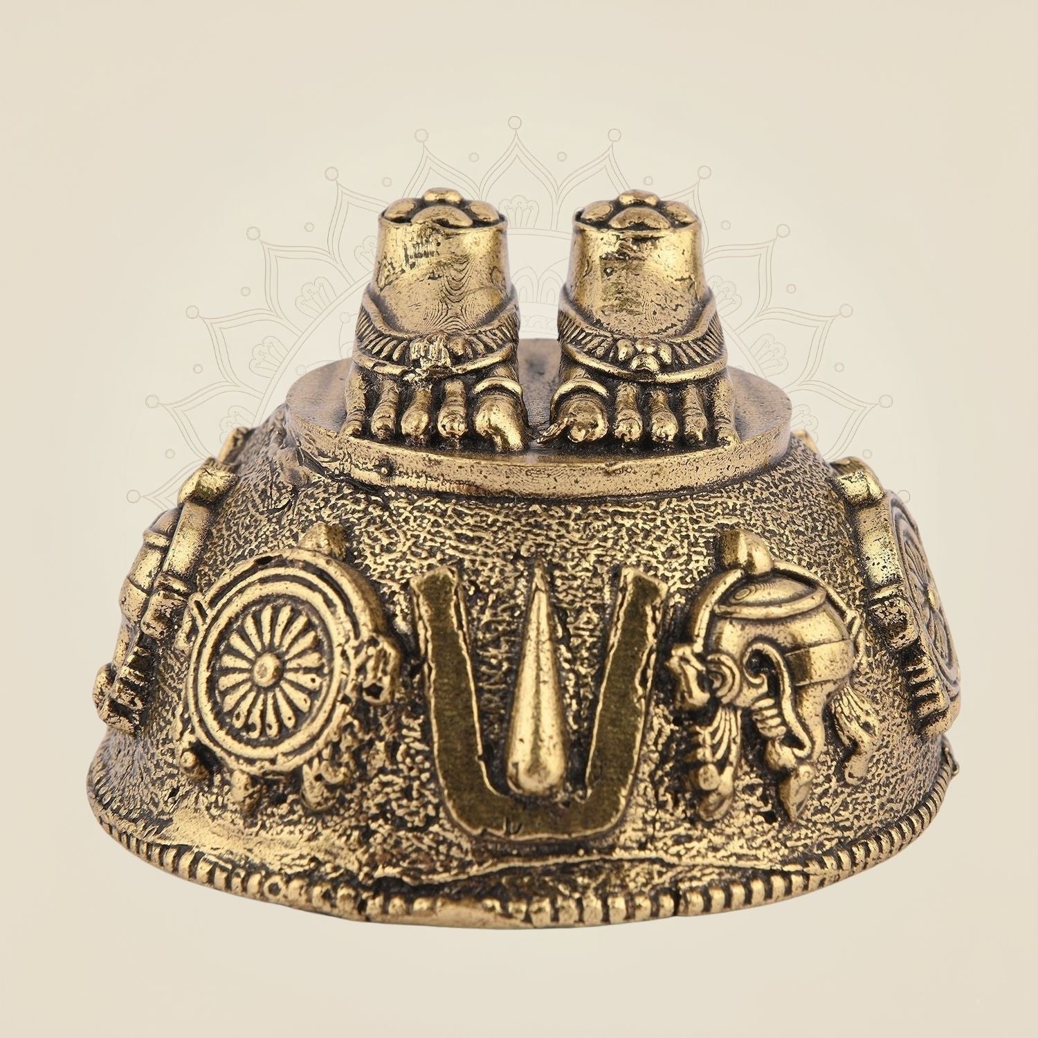Balaji Charan Paduka 1.5" – Pure Brass Tirupati Feet for Goodness in Home & Vastu