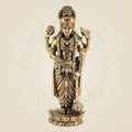 Lord Vishnu Idol 6.75" – Brass Murti Standing on Lotus for Pooja Decor