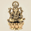 Ganesha Idol – 5.25" Handcrafted Pure Brass Murti Lightweight Artisan for Pooja & Decor