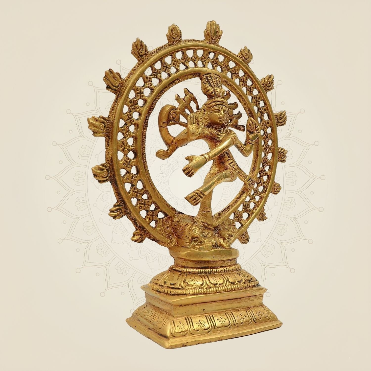 8" Nataraja Shiva Idol - Handcrafted in Pure Brass Sacred Home Decor