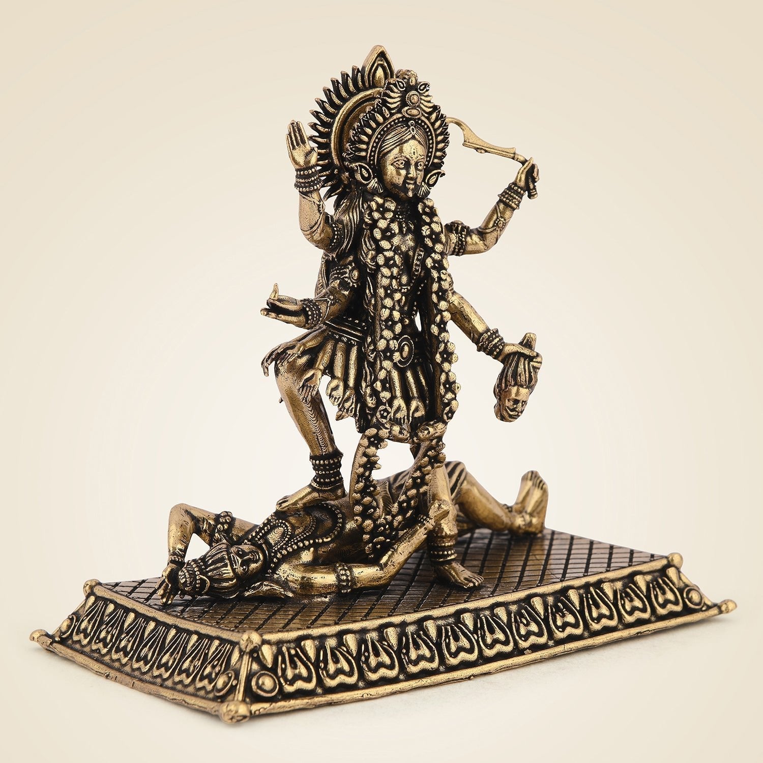 Maa Kaali Pure Brass Artisan - Superfine Lightweight 4.25"