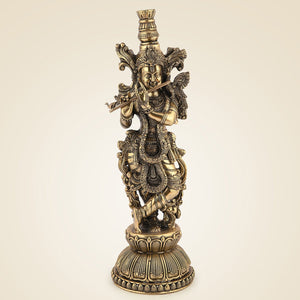Pure Brass Krishna