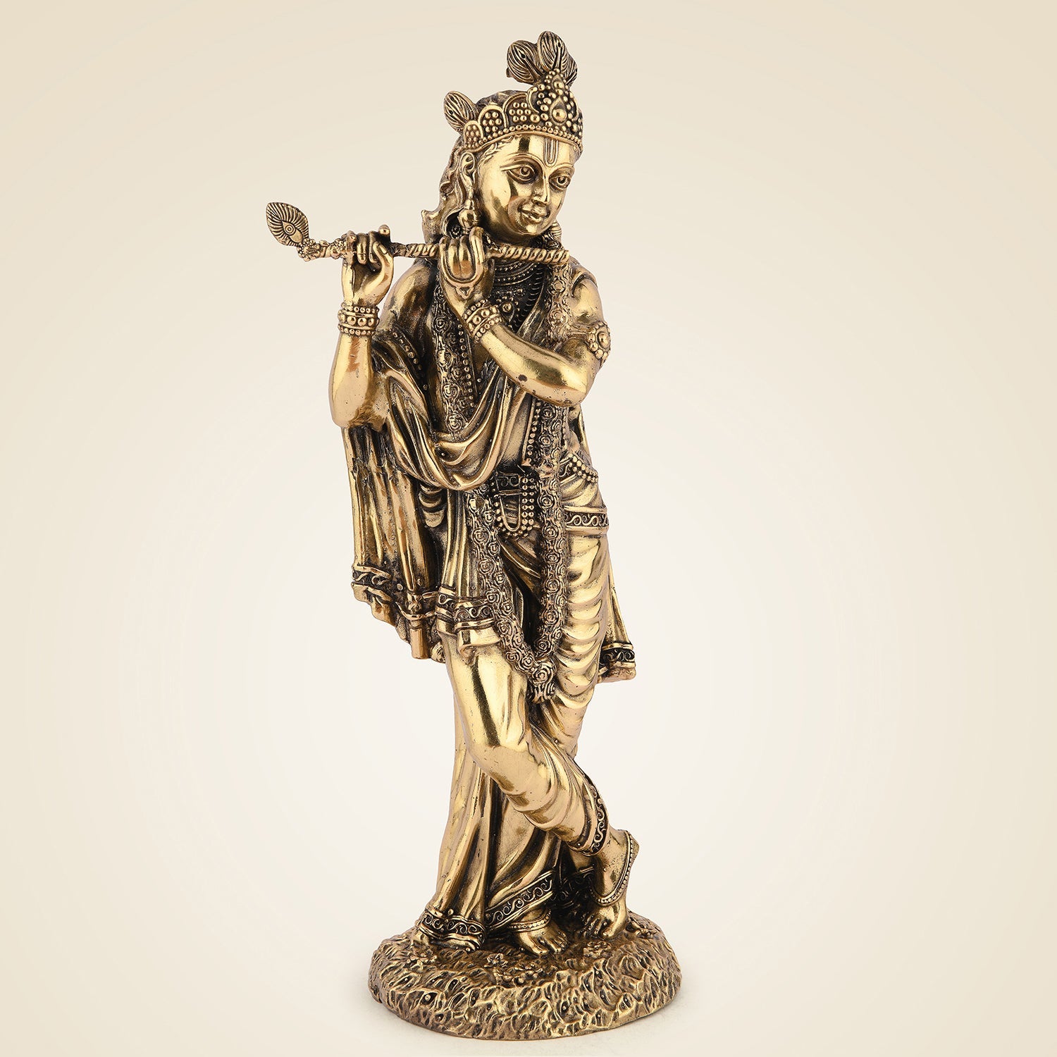 Pure Brass Krishna