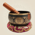 2.75" Brass Tibetan Singing Bowl with Striker & Cushion Meditation Set