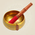 2.5" Tibetan Brass Meditation Bowl Set for Yoga Meditation Practice