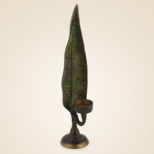 Pure Brass Leaf Candle Stand