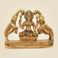 Laxmi Idol with 2 Elephants 7.5" – Handcrafted Brass Murti