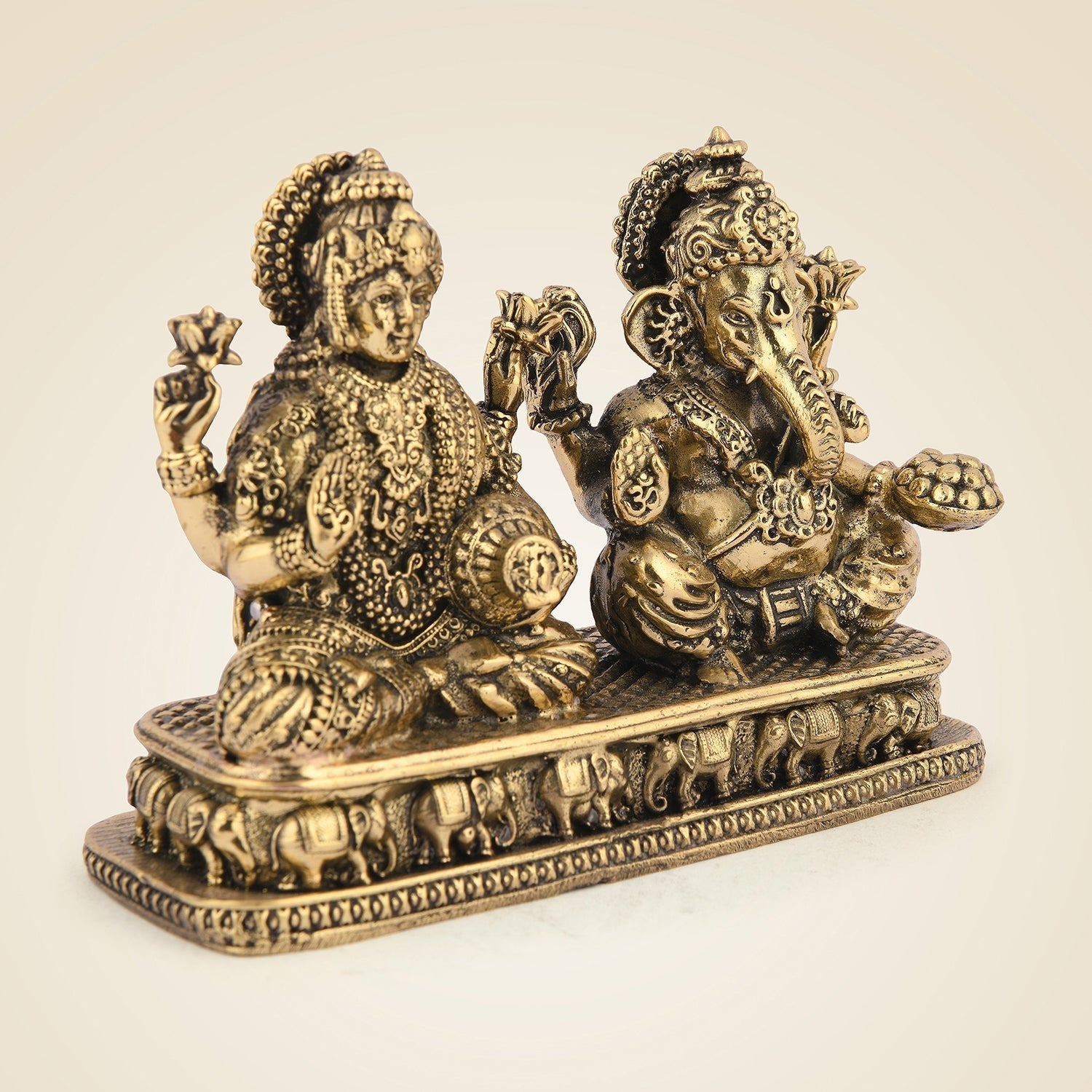 Pure Brass Ganesh Laxmi