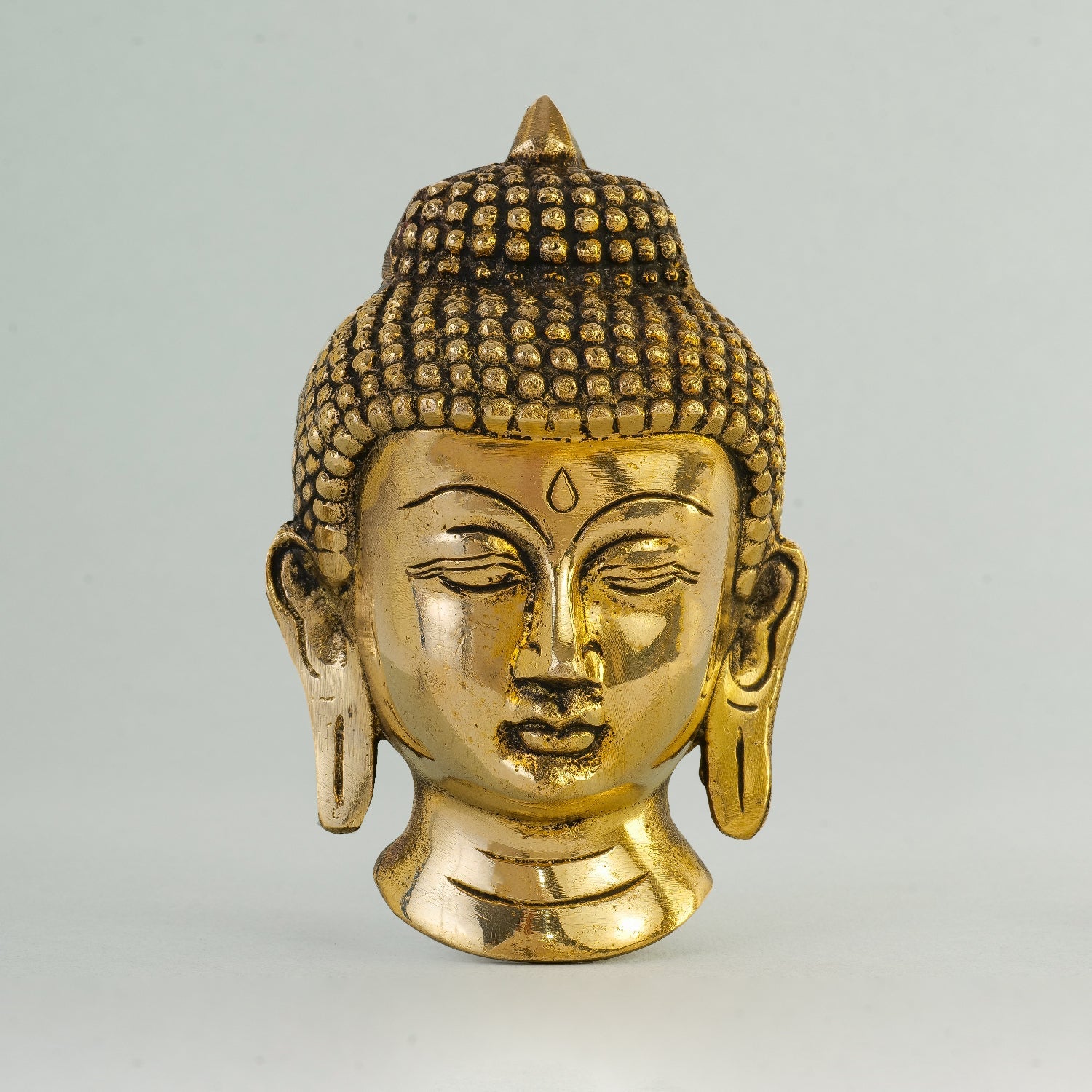 Buddha Wall Hanging – 5" Pure Brass Symbol of Wisdom & Peace