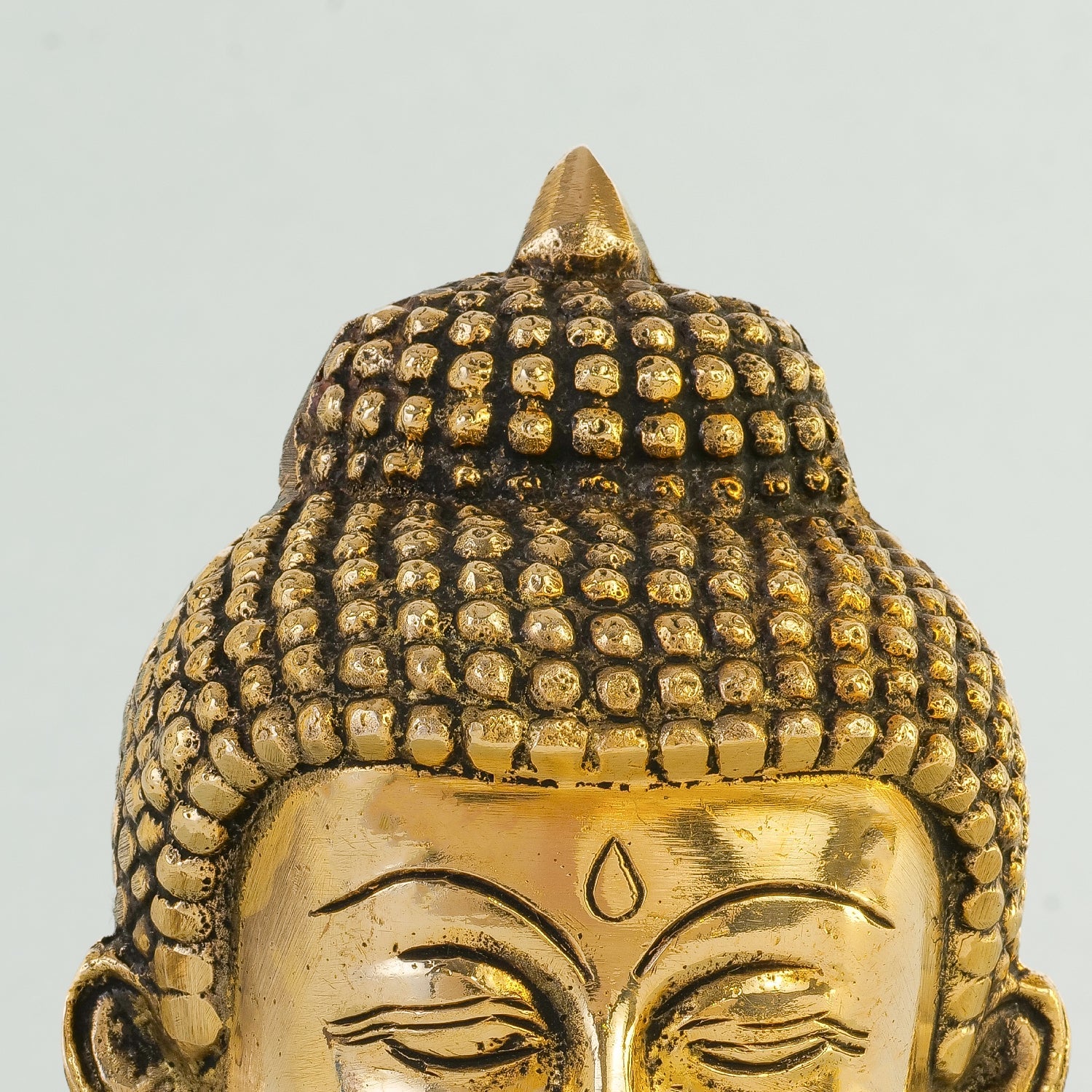 Buddha Wall Hanging – 5" Pure Brass Symbol of Wisdom & Peace