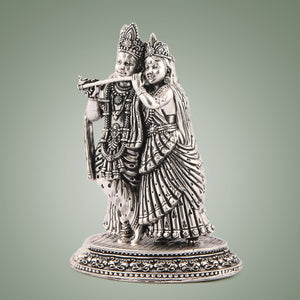 Brass Sliver Finish Radha Krishna
