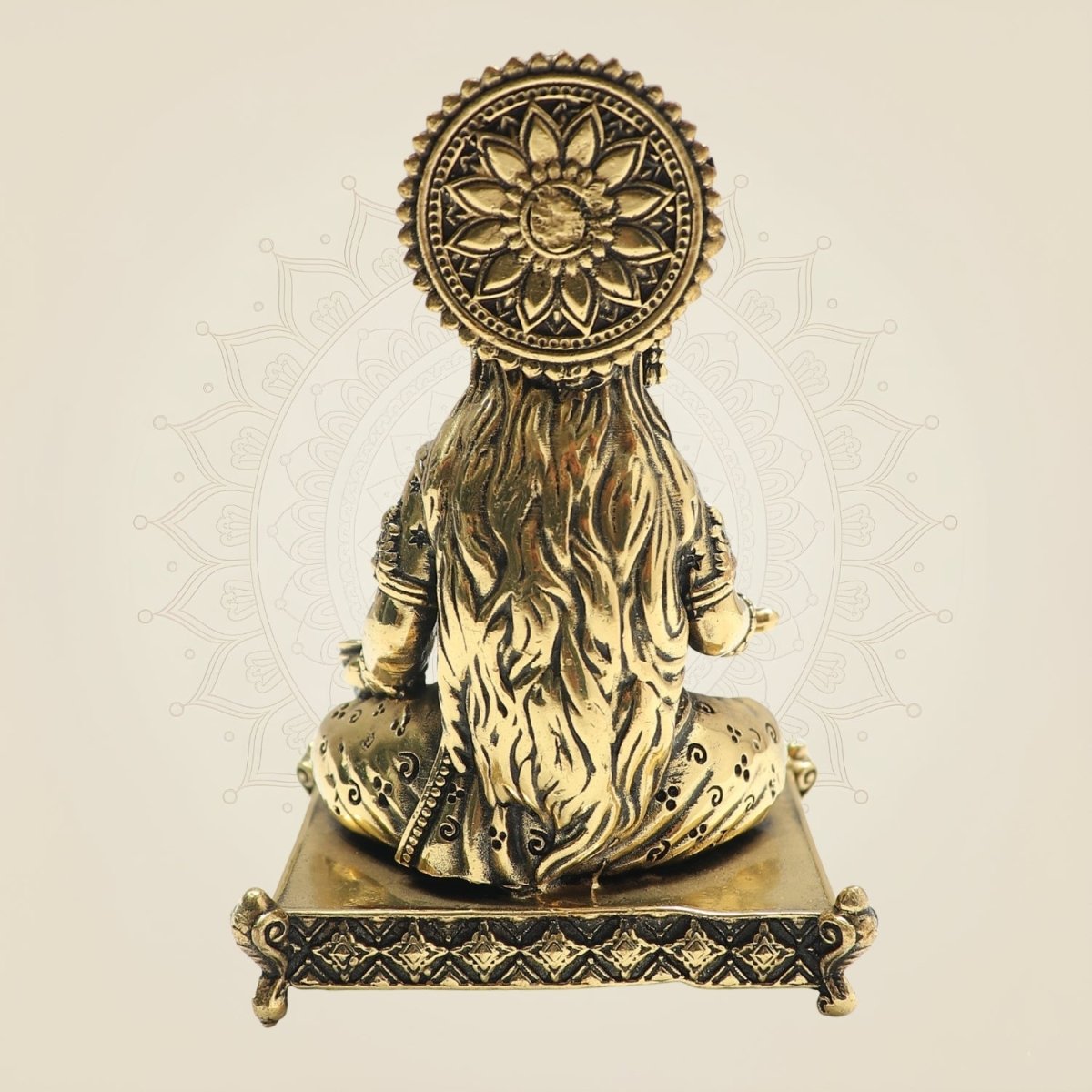 Brass Annapurna Devi Idol with Chowki 3.75 – Symbol of Nourishment - Luxeartisanship