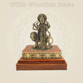 Brass Durga Idol on Wooden Base