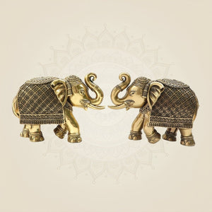 Brass Elephant Statue  - Luxeartisanship