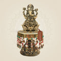 Brass Ganpati Idol on Chowki 7"– Divine Success Symbol - Luxeartisanship
