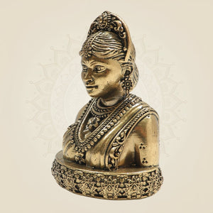 Brass Gauri Maa Idol – Embodiment of Purity, Love 3.5" - Luxeartisanship