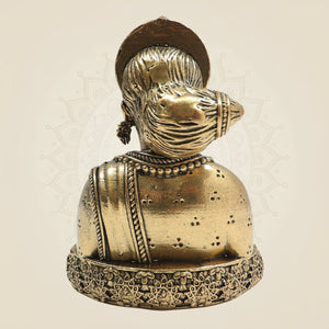 Brass Gauri Maa Idol – Embodiment of Purity, Love 3.5" - Luxeartisanship