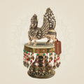 Brass Kamdhenu Cow Murti on Chowki Base Traditional Cow Figure 5.5" - Luxeartisanship